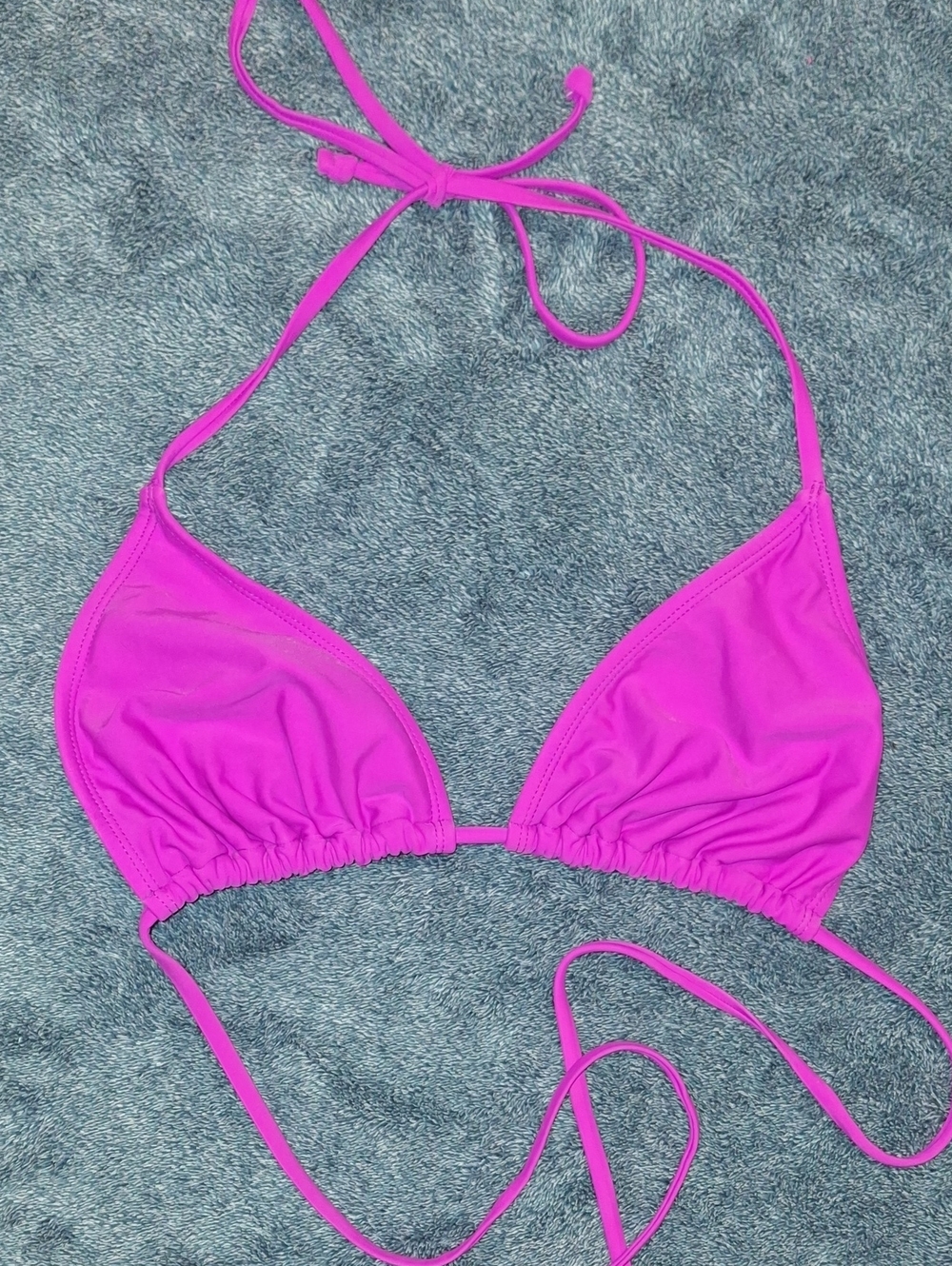Joe Boxer Bright Magenta Triangle Bikini Top